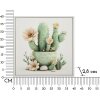 Mauro Ferretti Cuadro sobre lienzo con marco, jarrón de cactus 40x2,8x40 cm