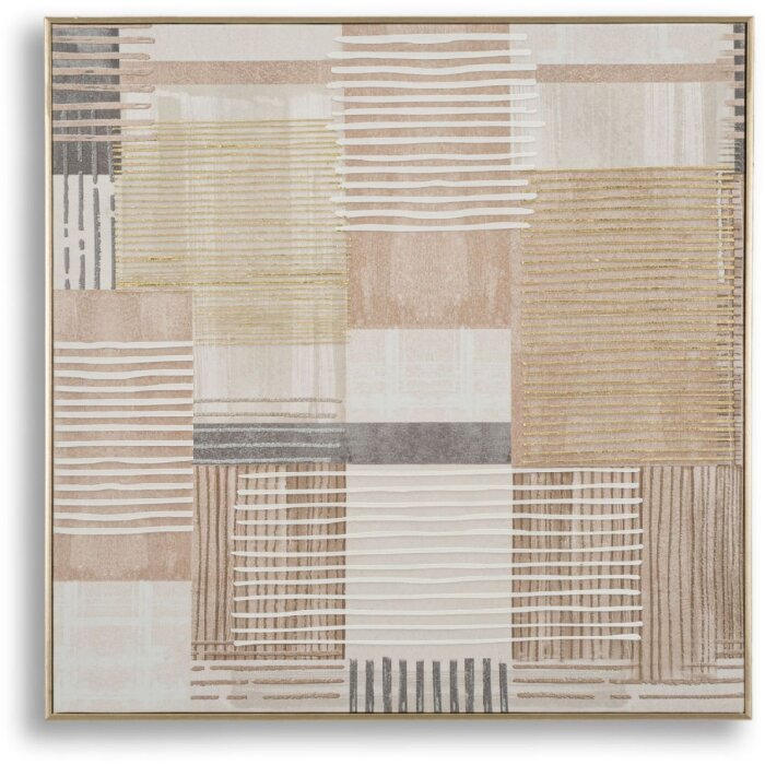 Mauro Ferretti Cuadro lienzo con marco Líneas 60x3x60 cm