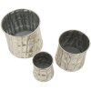 Mauro Ferretti Set de 3 jarrones plata Ø35x38,5 / Ø27,5x33 / Ø18,5x26,5 cm