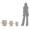Mauro Ferretti Set de 3 jarrones plata Ø35x38,5 / Ø27,5x33 / Ø18,5x26,5 cm
