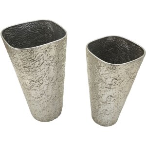 Mauro Ferretti Set de 2 jarrones Argelux Ø41x80,5 / Ø35x71 cm plata