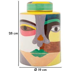 Mauro Ferretti Jarrón Piccassy Multicolor Ø19x28 cm