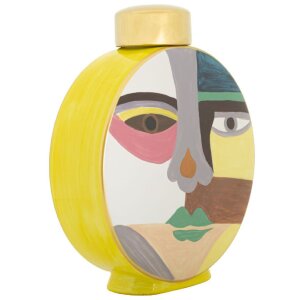 Mauro Ferretti Jarrón Piccassy Multicolor Redondo 23x9x28 cm