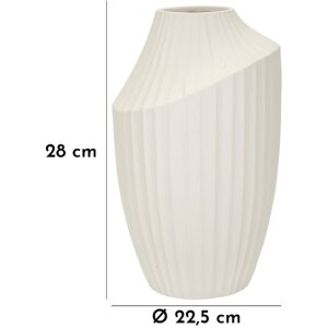 Mauro Ferretti Jarron Hielo Ø 22,5x38 cm crema