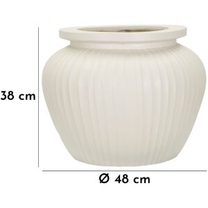Mauro Ferretti Jarrón Chil Ø 48x38 cm crema