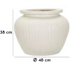 Mauro Ferretti Jarrón Chil Ø 48x38 cm crema