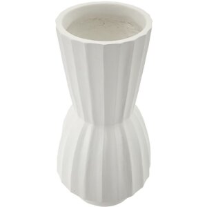 Mauro Ferretti Florero Glint Ø 25x50 cm blanco