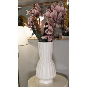 Mauro Ferretti Florero Glint Ø 25x50 cm blanco