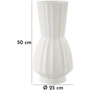 Mauro Ferretti Florero Glint Ø 25x50 cm blanco