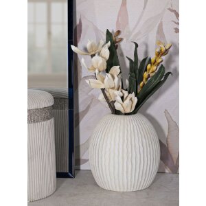 Mauro Ferretti Jarron Copo de Nieve crema Ø36.5x38cm MGO mate