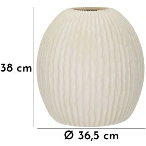Mauro Ferretti Jarron Copo de Nieve crema Ø36.5x38cm MGO mate