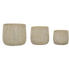 Mauro Ferretti Set de macetas Flocke 3 piezas 30,5x27 / 25x22,2 / 19,5x18 cm crema