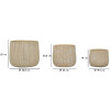 Mauro Ferretti Set de macetas Flocke 3 piezas 30,5x27 / 25x22,2 / 19,5x18 cm crema