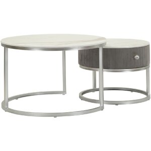 Mauro Ferretti Mesas de Centro Greys Set de 2 70x45...