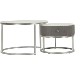 Mauro Ferretti Mesas de Centro Greys Set de 2 70x45...