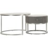 Mauro Ferretti Mesas de Centro Greys Set de 2 70x45 – 50x40 cm gris plata
