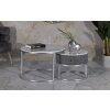 Mauro Ferretti Mesas de Centro Greys Set de 2 70x45 – 50x40 cm gris plata