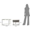 Mauro Ferretti Mesas de Centro Greys Set de 2 70x45 – 50x40 cm gris plata