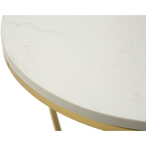 Mauro Ferretti Mesa auxiliar corazón 40x45,5 cm dorado blanco
