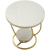 Mauro Ferretti Mesa auxiliar corazón 40x45,5 cm dorado blanco