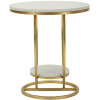Mauro Ferretti Mesa auxiliar corazón 40x45,5 cm dorado blanco