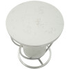 Mesa auxiliar Corazón Mauro Ferretti Ø 40x45,5 cm plata blanco