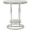 Mesa auxiliar Corazón Mauro Ferretti Ø 40x45,5 cm plata blanco