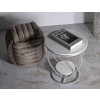 Mesa auxiliar Corazón Mauro Ferretti Ø 40x45,5 cm plata blanco