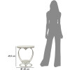 Mesa auxiliar Corazón Mauro Ferretti Ø 40x45,5 cm plata blanco