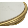 Mauro Ferretti Mesa Auxiliar Pájaros Mármol Ø 38x60 cm dorado blanco