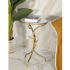 Mauro Ferretti Mesa Auxiliar Pájaros Mármol Ø 38x60 cm dorado blanco