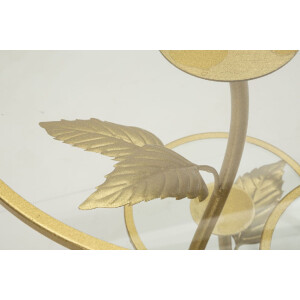 Mauro Ferretti Mesa auxiliar con 3 estantes Ø 54x69,5 cm dorado