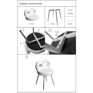 Silla Mini Ilary 40x67 cm blanca