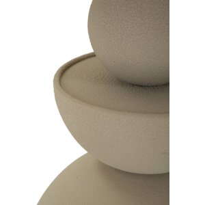 Mauro Ferretti Mesa Auxiliar Düne con Tablero de Espejo Ø 45x49,5 cm crema