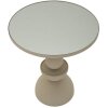 Mauro Ferretti Mesa Auxiliar Düne con Tablero de Espejo Ø 45x49,5 cm crema