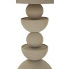 Mauro Ferretti Mesa Auxiliar Düne con Tablero de Espejo Ø 45x49,5 cm crema
