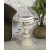 Mauro Ferretti Mesa Auxiliar Düne con Tablero de Espejo Ø 45x49,5 cm crema