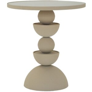 Mauro Ferretti Mesa Auxiliar Düne Espejo 40,5x42 cm Crema