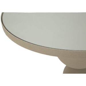 Mauro Ferretti Mesa Auxiliar Düne Espejo 40,5x42 cm Crema