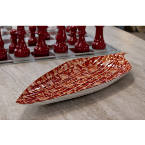 Mauro Ferretti Bandeja Decorativa Gota Roja 50x18x4 cm