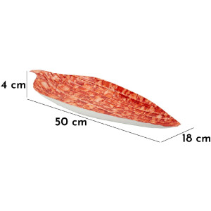 Mauro Ferretti Bandeja Decorativa Gota Roja 50x18x4 cm