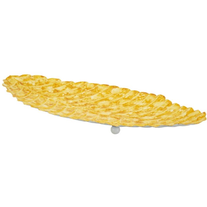 Mauro Ferretti Bandeja decorativa Gota 57x27x5 cm amarilla