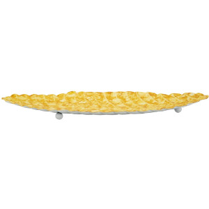 Mauro Ferretti Bandeja decorativa Gota 57x27x5 cm amarilla