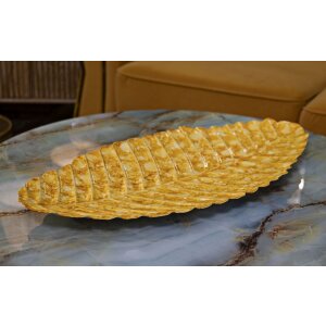 Mauro Ferretti Bandeja decorativa Gota 57x27x5 cm amarilla