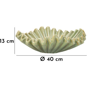 Mauro Ferretti Bandeja decorativa Venecia 40x13 cm verde