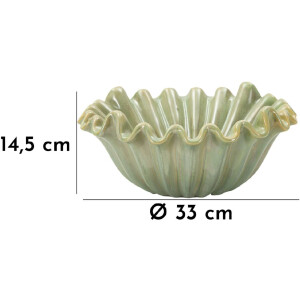Mauro Ferretti Cuenco decorativo Venecia Ø 33x14,5 cm verde