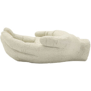 Mauro Ferretti Cuenco decorativo Manos de piedra 22,7x20x7,3 cm crema