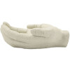 Mauro Ferretti Cuenco decorativo Manos de piedra 22,7x20x7,3 cm crema