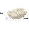 Mauro Ferretti Cuenco decorativo Manos de piedra 22,7x20x7,3 cm crema