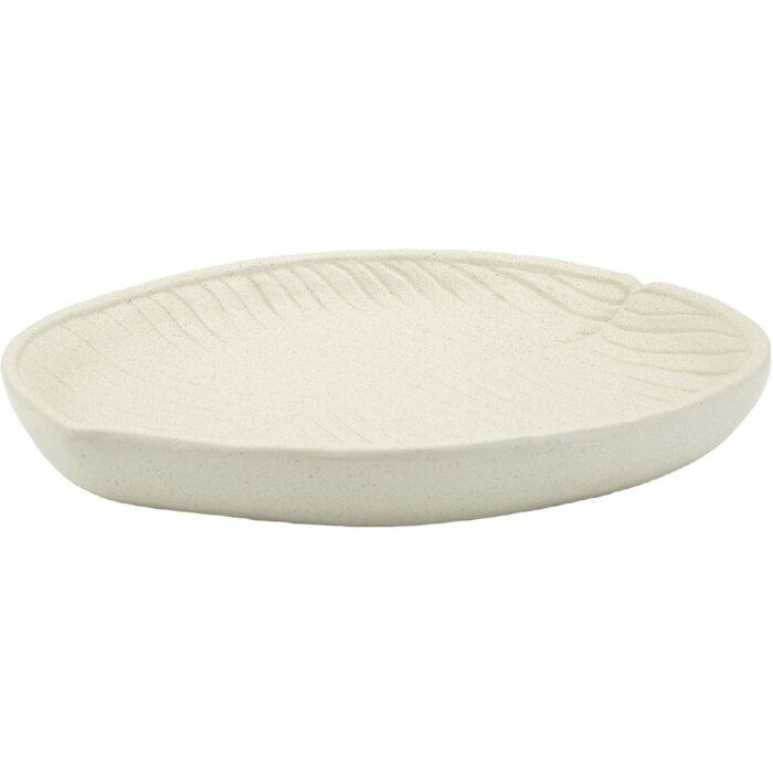 Mauro Ferretti Bandeja decorativa Stons 33x29x4 cm crema